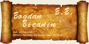 Bogdan Bićanin vizit kartica